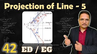 5  Projection of Line Basics Drawing Process amp Solved Example Explained in Engineering Drawing [upl. by Hartzel]