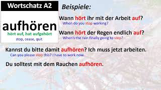 Wortschatz A2 aufhören [upl. by Aphrodite]