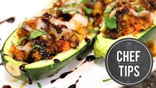 Stuffed Zucchini Boats Recipe [upl. by Enelyak840]