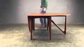 Oval Gateleg Dining Table Demo [upl. by Amsirak925]