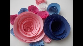 Como hacer flores de papel enrolladas Tutorial [upl. by Niccolo]