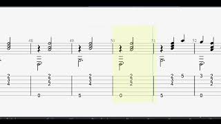 Erik Satie Gymnopedie No1 with full tablaturesheet music for solo fingerstyle guitar [upl. by Skilken]