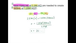 Dilution Calculations for Solutions  Chemistry Practice Problems [upl. by Hartmunn621]