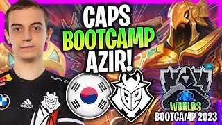 CAPS IS SO GOOD WITH AZIR IN KOREA SOLOQ  G2 Caps Plays Azir Mid Worlds Bootcamp 2023 [upl. by Ydne]