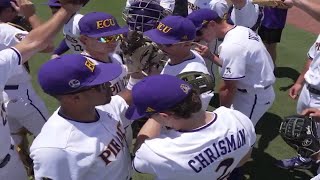 ECU baseball uses one big inning to down Rice several high school teams in playoff action [upl. by Bushey]