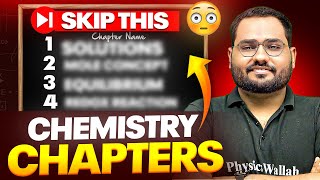 JEE MAINS 2025 Skip these Chapters For CHEMISTRY❌ High Priority Chapters🚨✅ [upl. by Gati]