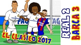 23 🎤THE SHAPE OF MESSI🎤 Real Madrid vs Barcelona El Clasico 2017 Parody Goals and Highlights [upl. by Shanta]