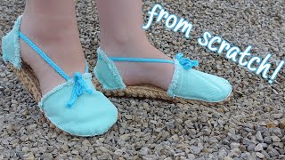 How To Make DIY Espadrilles From Scratch  Jute Crochet amp Leather Soles [upl. by Atisor686]