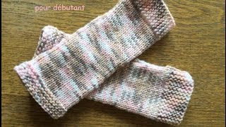 Tuto tricot facile mitaine pour débutants [upl. by Awra365]