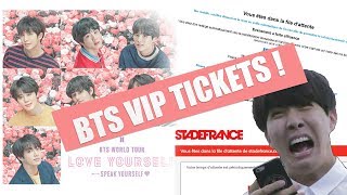 GETTING TICKETS FOR BTS SPEAK YOURSELF TOUR IN FRANCE [upl. by Tatiania]