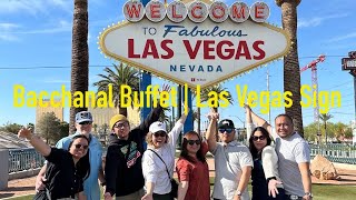 Las Vegas Day 3 Bacchanal Buffet Caesars Palace Las Vegas Sign [upl. by Yssor839]