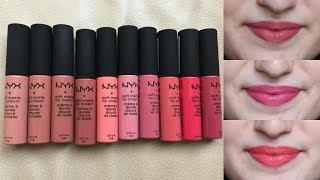 NYX Soft Matte Lip Creams  Review First Impressions and Swatches [upl. by Buddy]