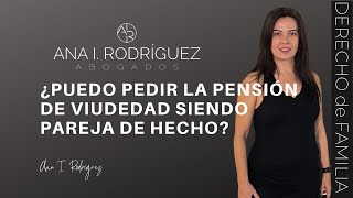 Reconocimiento de la pensión de viudedad a las parejas de hecho [upl. by Evan]