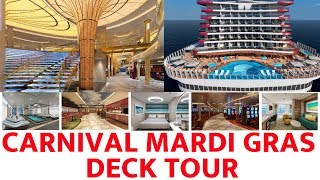 Carnival Mardi Gras Deck Tour 2019 [upl. by Ajnot]