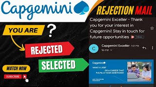 Capgemini interview results 2024  SVAR  Selections Rejection mail after interview  2024 [upl. by Temirf]