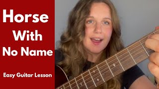 Learn quotHorse With No Namequot by America on Guitar  Easy Beginner Tutorial [upl. by Stoat807]