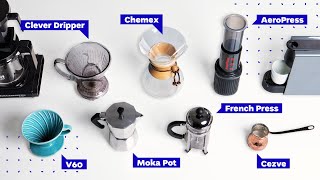 Coffee Brewing Methods French Press vs Pour Over vs AeroPress and more [upl. by Thorncombe]