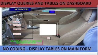 Ms Access Project  How to display Tables and Queries on main form Dashboard without coding [upl. by Andy]