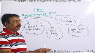 Advantage and Disadvantage of Fax  Tools of communication  Business Communication  Mathur Sir [upl. by Ytirev]