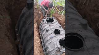 Digester tank installations PART 1 youtubeshorts biodigestor plumbingservices diy 1million [upl. by Ybbil883]