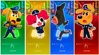 Sheriff Labrador 🆚 Sprunki Incredibox 🆚 Sheriff Labrador 🆚 Sprunki l 🎶 Tiles Hop EDM Rush [upl. by Rosie]