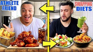 I swapped DIETS with my ATHLETE friend for 24hours Pro Basketball Player Diet NEVER AGAIN [upl. by Atnom]