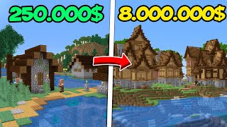 COMPRANDO CASAS para REFORMARLAS y CONVERTIRME en MILLONARIO en MINECRAFT [upl. by Kajdan]