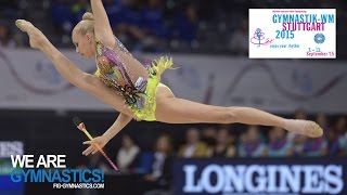 2015 Rhythmic Worlds Stuttgart GER  Highlights 2 ClubsRibbon Finals  We Are Gymnastics [upl. by Carlene]