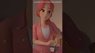 Clean After Eating Snack Edit by dailyfunhindi shorts [upl. by Leiram452]