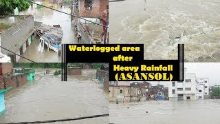 Waterlogged area after heavy rainfall ASANSOL [upl. by Nauq982]