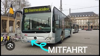 Mitfahrt weinbrenner Platz  Benz Straße auf dem 55ger [upl. by Assenab]