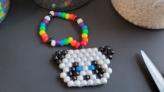 Panda kandi tutorial brick stitch [upl. by Nooj386]