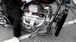 v8 choppeer Motorcycle with a 57L 350 V8 Carbureted engine [upl. by Nirol]