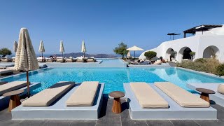 NOBU SANTORINI  Boutique hotel with jawdropping views 4K tour [upl. by Rochemont]