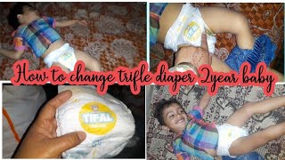 How to change trifle diaper 2 year baby baby diaper change routine back to home 🏡 [upl. by Dielu]