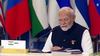 Prime Minister Narendra Modis remarks during the BRICS Leaders Summit in Kazan Russia [upl. by Neerol525]