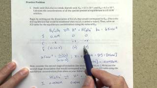 General Chemistry III  Solving ICETables for Diprotic Systems [upl. by Neelear]