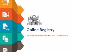 NSW Online Registry  How to register a Certificate of Judgment or Order in the NSW Courts [upl. by Akaenahs]