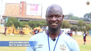 HEAD COACH NEC FC MBALANGU SPEAKES TO THE MEDIA AHEAD OF TOMORROWS GAME KITARA VS NEC [upl. by Karli493]