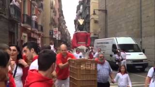 Gigantes y cabezudos in Pamplona Spain [upl. by Anetta396]