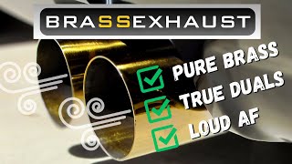 StraightPiped BRASS vs STEEL exhaust  What it sounds like [upl. by Essie]