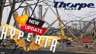 Thorpe parks new roller coaster Hyperia update Ep10 [upl. by Glorianna]