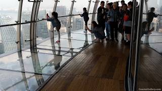 Oriental Pearl Tower in Pudong Shanghai China See the glass walkway and more on this tour [upl. by Kele]