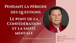 Le sénateur Francis pose des questions sur la santé mentale  24 octobre 2024 source française [upl. by Wickman]