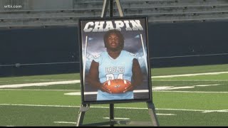 Chapin High School holds memorial for football player Tre Ruff [upl. by Egag]