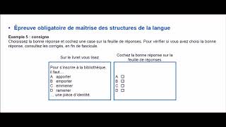 TEST DE CONNAISSANCE DU FRANÇAIS TCF  exemples d’épreuves  Corrigés [upl. by Ribal]