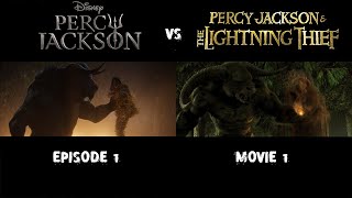 Percy Jackson and the Olympians Scene COMPARISON  S1E1 vs Movie [upl. by Atteuqehs]