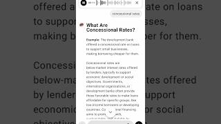 What Are Concessional Rates [upl. by Nerval]