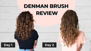 Denman Brush Review and Tutorial on Wavy Hair 2b2c [upl. by Nrubua]