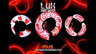 Spettacolo di Luci LED per Evento Aziendale e Cena di Gala con LOGO personalizzato del committente [upl. by Apollus]